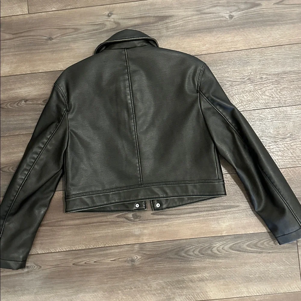 Zara Cropped Moto Jacket #76 - Picture 6 of 6